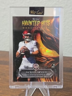 2024 JACKSON ARNOLD W.C. HAUNTED HITS YELLOW CRYSTAL PUMPKIN #HHP-JA 2/3 AUBURN