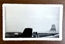 Vintage 1950s United Airlines Douglas DC-6 Mainliner Airplane Photo Snapshot