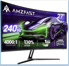 Amzfast 27" Curved Gaming Monitor 240Hz FHD 1ms 1500R VA Panel – AMZG27C1 Pro