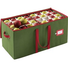 Christmas Ornament Storage - Green, Fits 128 Ornaments - Organizer With Divid...