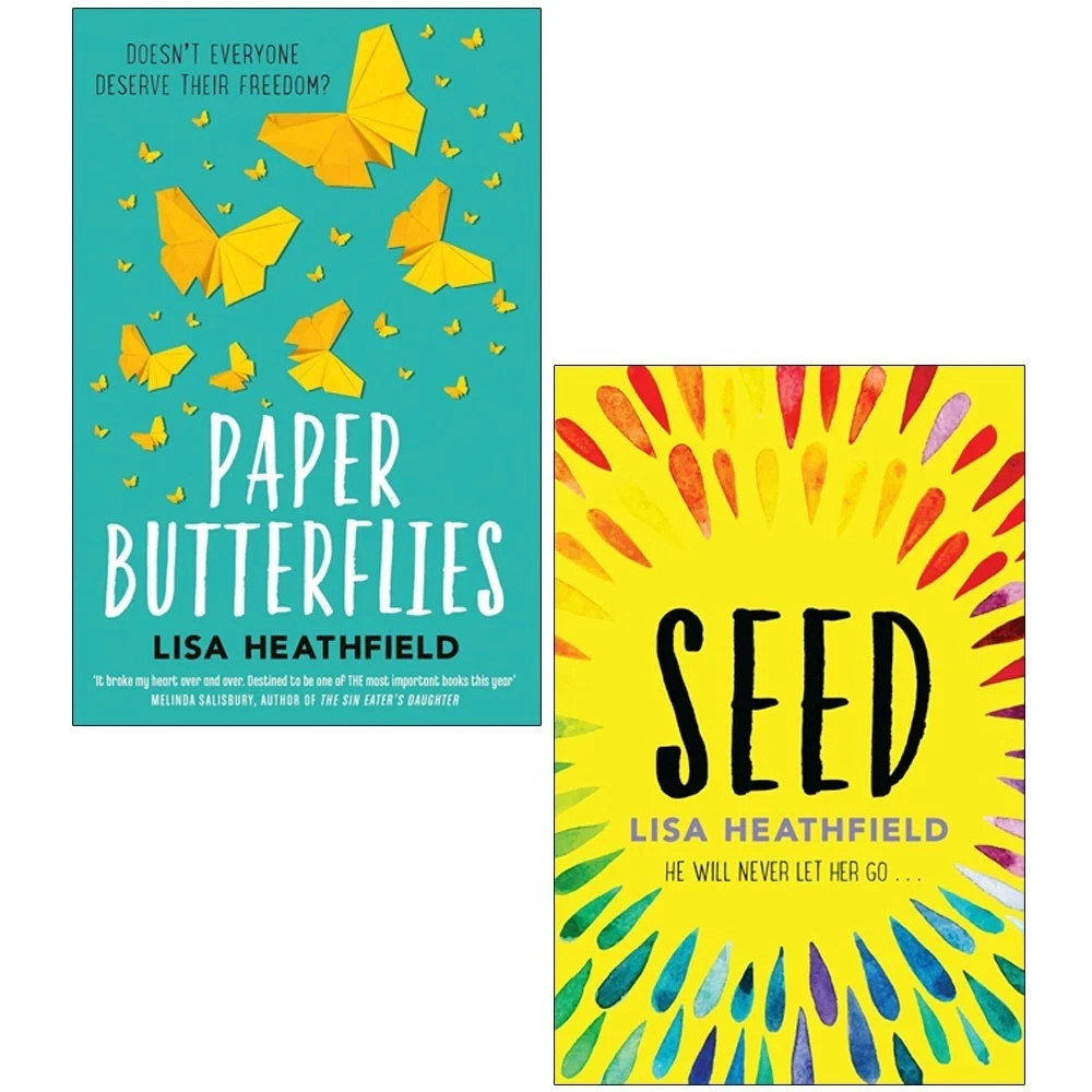 Lisa Heathfield  2 Books Collection Set Paper Butterflies,Seed Paperback NEW