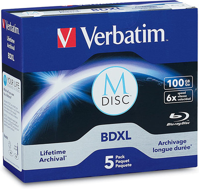 M DISC BDXL 100GB 6X with Branded Surface Blank Blu-Ray Recordable Media   5P...