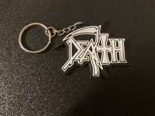 Death Logo keychain — Florida Death Metal like Obituary Morbid Angel Cannibal 