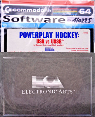 COMMODORE 64/128 -- POWERPLAY HOCKEY: USA vs USSR  (ELECTRONIC ARTS - DISK)
