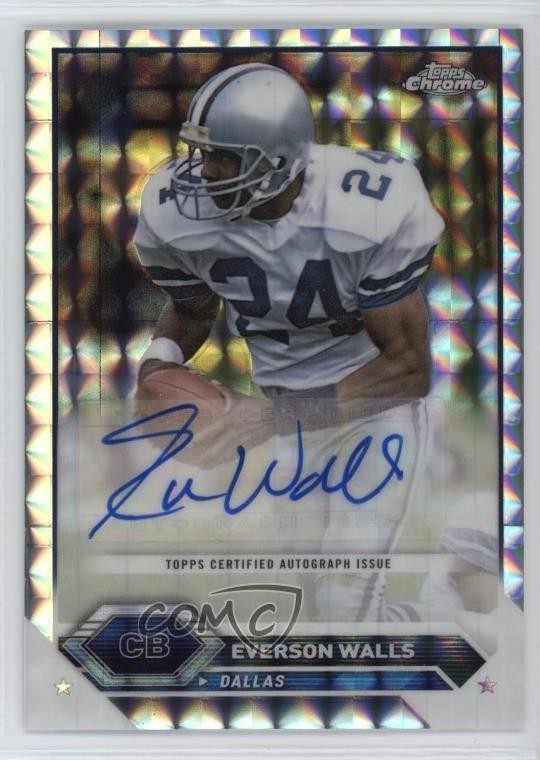 2023 Composite Topps Chrome Geometric Refractor Everson Walls #TCA-EW Auto 3hd