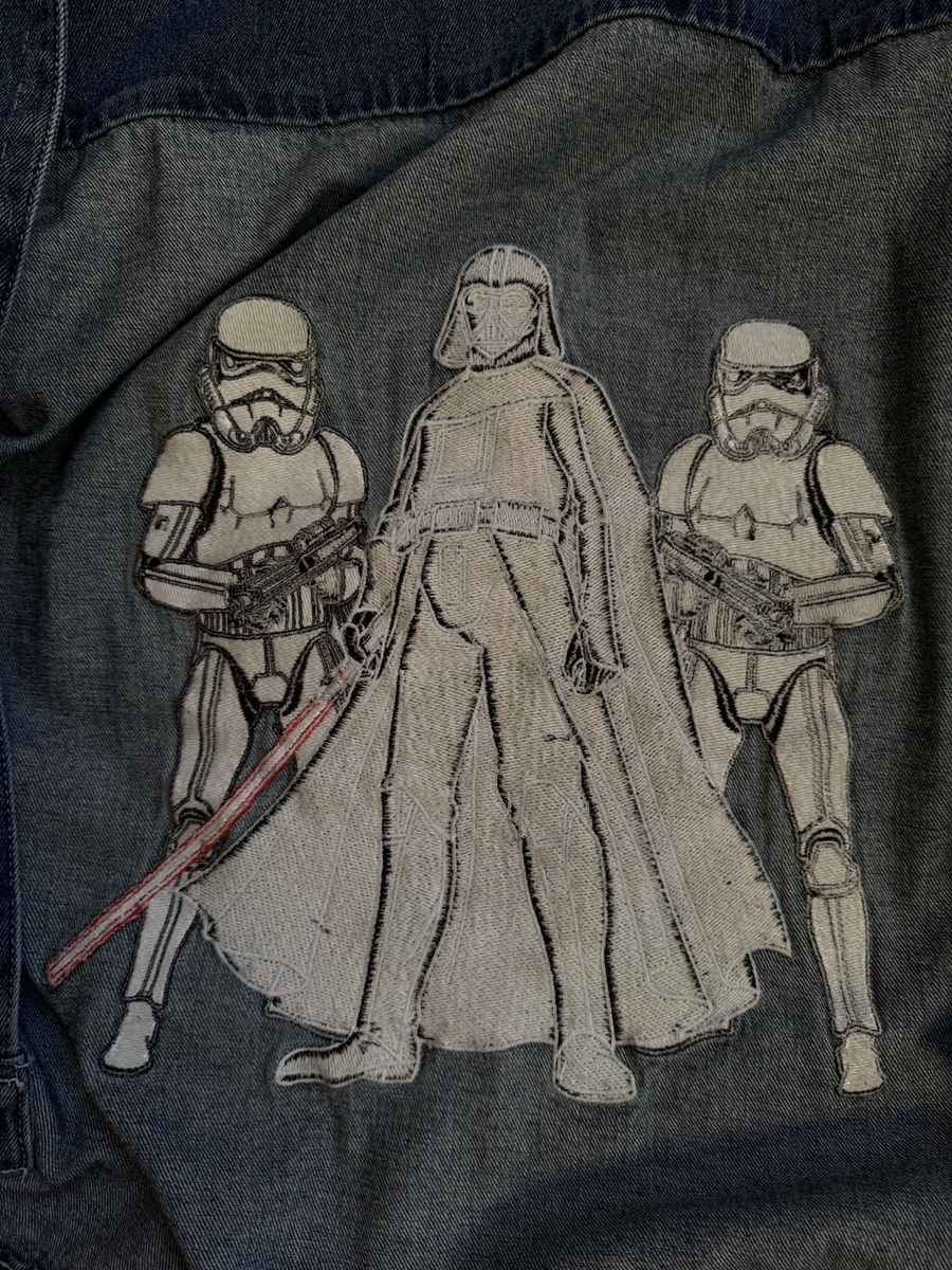 Star Wars Cakeworthy Darth Vader Denim Jean Jacket Retired VHTF