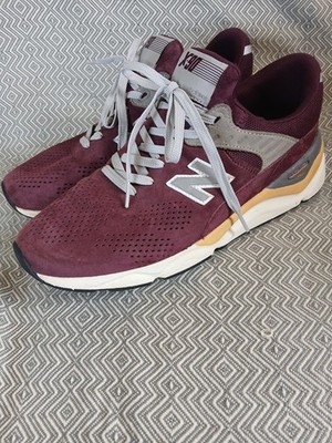 New Balance X-90 Mens Trainer Athletic Shoes Size 11 Burgundy And Gray Suede 