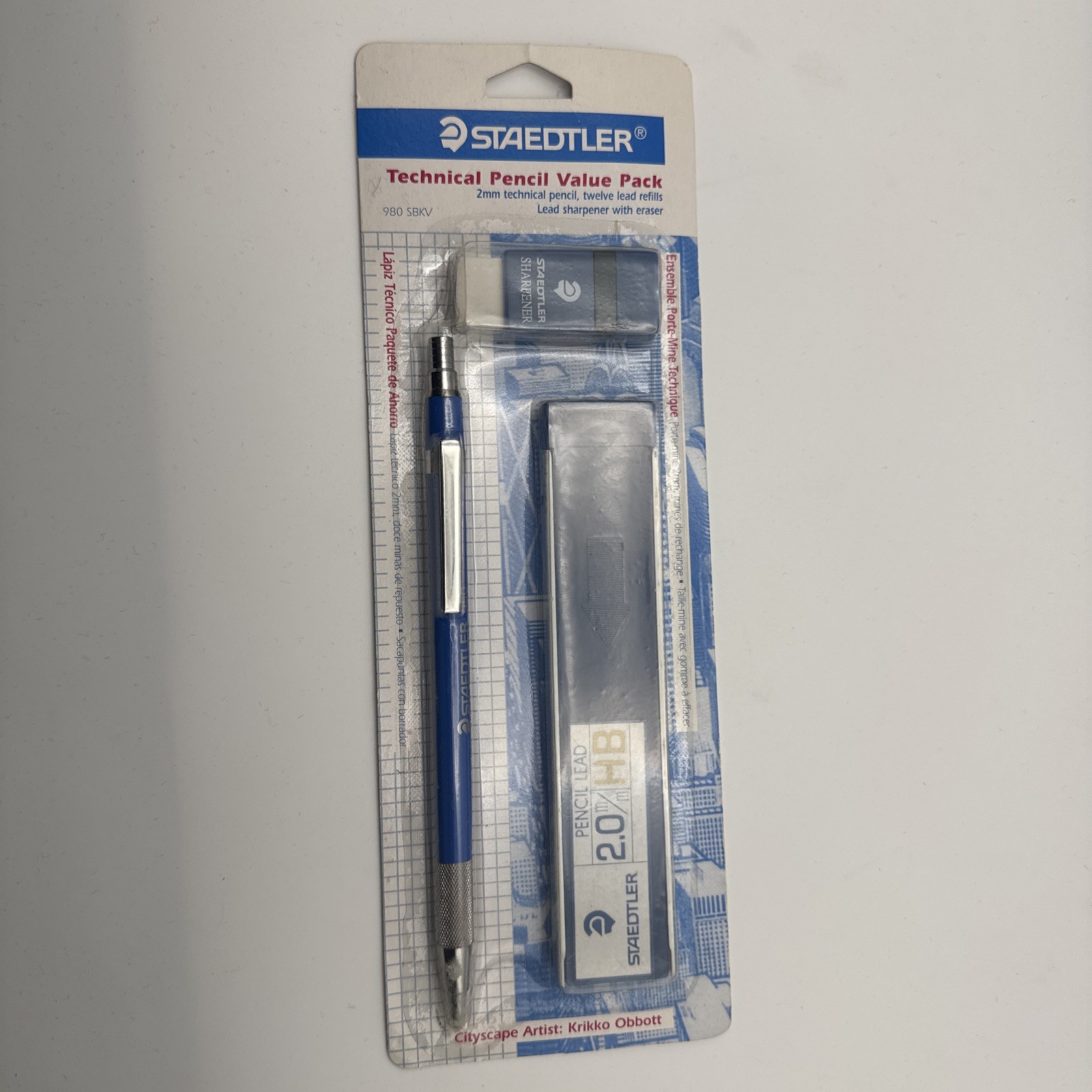Value Pack 2mm 980sbkv 12 Refills Lead Sharpener Eraser