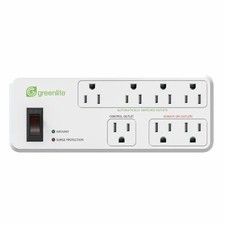 Greenlite 3 ft 7 Outlet Indoor Power Strip White