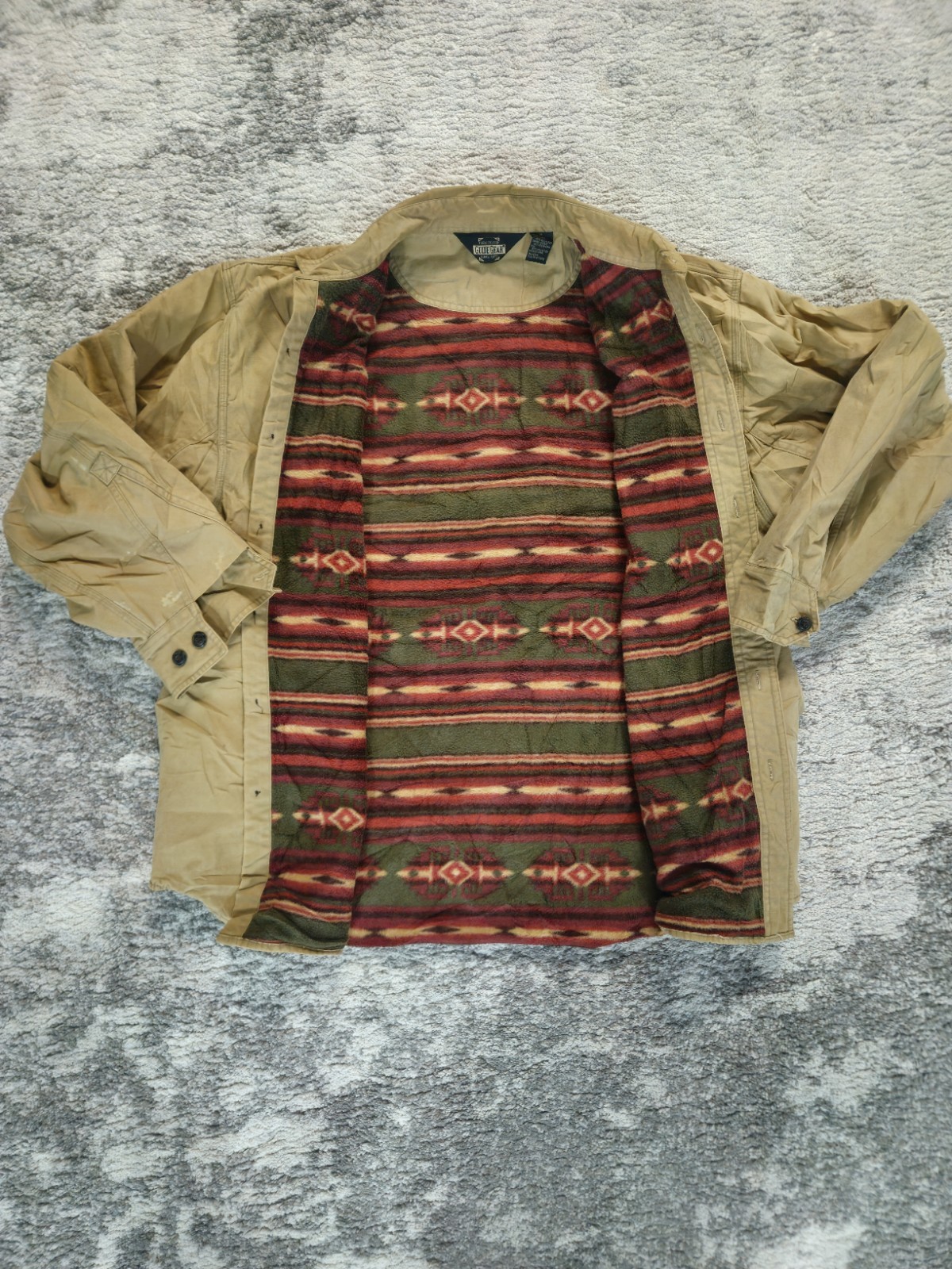 Guide Gear Brown Canvas Field  Mens XL Jacket Work Coat Button Up Lined Pockets image 3