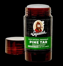 🌲DR. SQUATCH Pine Tar💦All Natural Men's Deodorant Aluminum Free 2.65 oz NEW