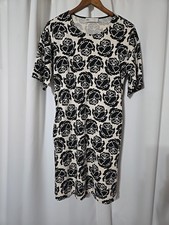 Tory Burch Pima 100% Cotton Mini T-Shirt Dress Women’s Rose Floral Short Sleeve 