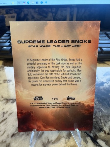 2025 Topps Star Wars Supreme Leader Snoke Orange Pulsar /25 - Picture 2 of 2