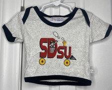 NCAA Baby San Diego State SDSU Train Logo Shirt Grey Size 12 M New