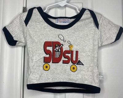 NCAA Baby San Diego State SDSU Train Logo Shirt Grey Size 12 M New