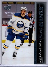 2021-22 UD Series 1 Mattias Samuelsson Young Guns Rookie Card # 230. rookie card picture