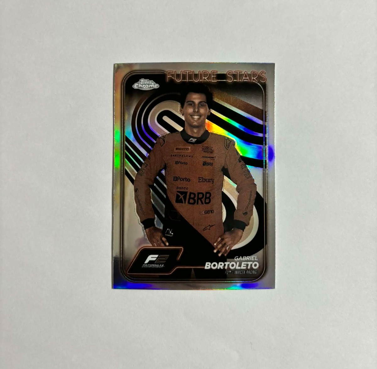 2024 Topps Chrome Formula 1 Gabriel Bortoleto Future Stars Sepia Refractor #28