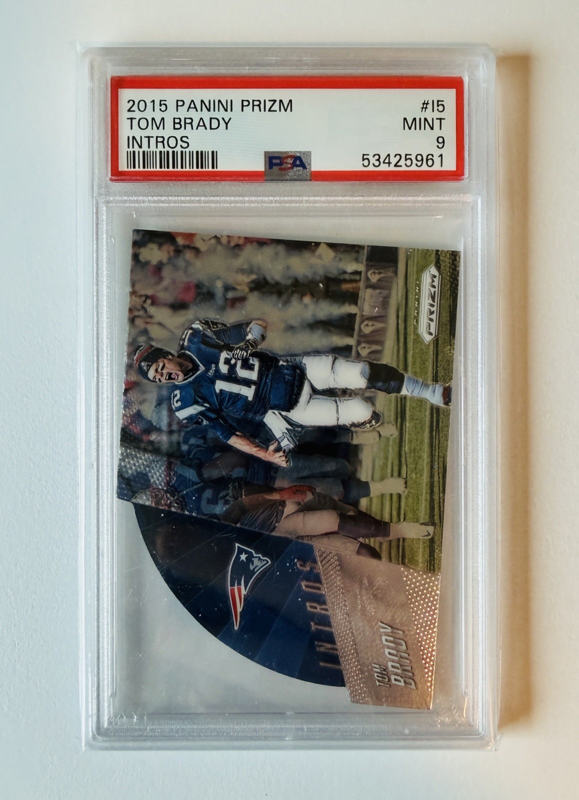 2015 Panini Prizm Intros I5 Tom Brady Intros-Prizm PSA 9 Mint