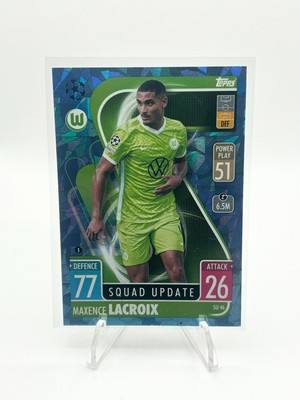 2021-22 Match Attax Extra, Squad Update, Maxence Lacroix, Crystal Parallel
