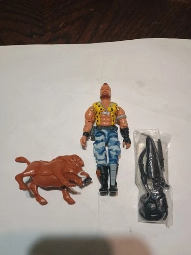 1989 Gl Joe - Poacher  " Gnawgahyde " and Boar " With Accessories.