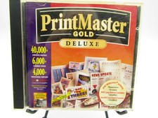 PrintMaster Gold Deluxe v4.0 CD-ROM 1997 Mindscape Windows 95 3.1 Vintage