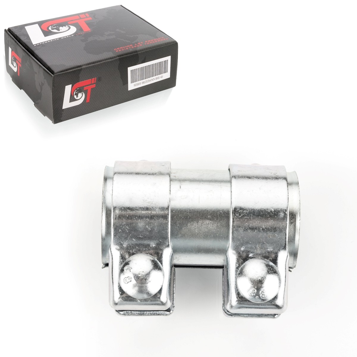 Pipe Double Clamp Exhaust System Ø 1 25/32x3 3/4in for Skoda Octavia II Fabia