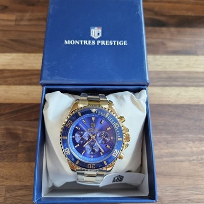 Montres Prestige Norellis MPW-0093 Blue Gold Men s Watch New in Box