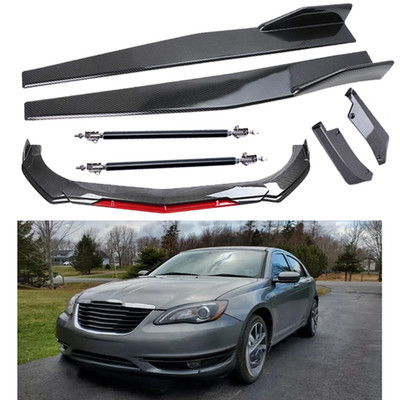 For Chrysler 200 300 Front Bumper Lip Spoiler Body Kit Carbon Fiber Side Skirt