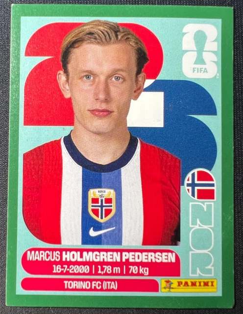 2026 Panini FIFA World Cup Marcus Holmgren Pedersen Norway NOR 6 GREEN Parallel