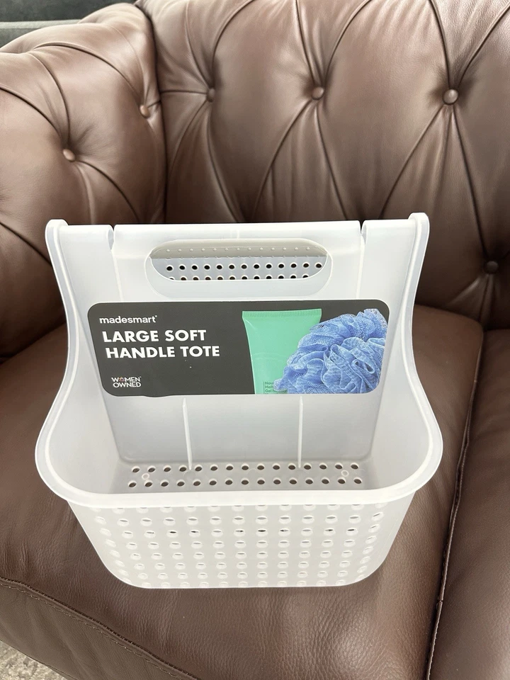 Bolso de ducha Madesmart de 2 compartimentos de agarre suave para organización de baño (paquete de 3) Foto 3 de 4