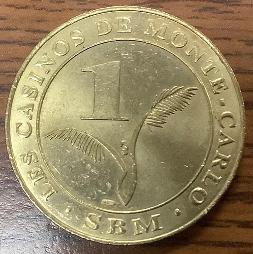 Monte Carlo Casino 1 Euro Gaming Token SBM MONACO - Picture 2 of 2
