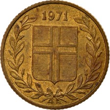 #836526 M&uuml;nze, Iceland, 50 Aurar, 1971, SS, Nickel-brass, KM:17