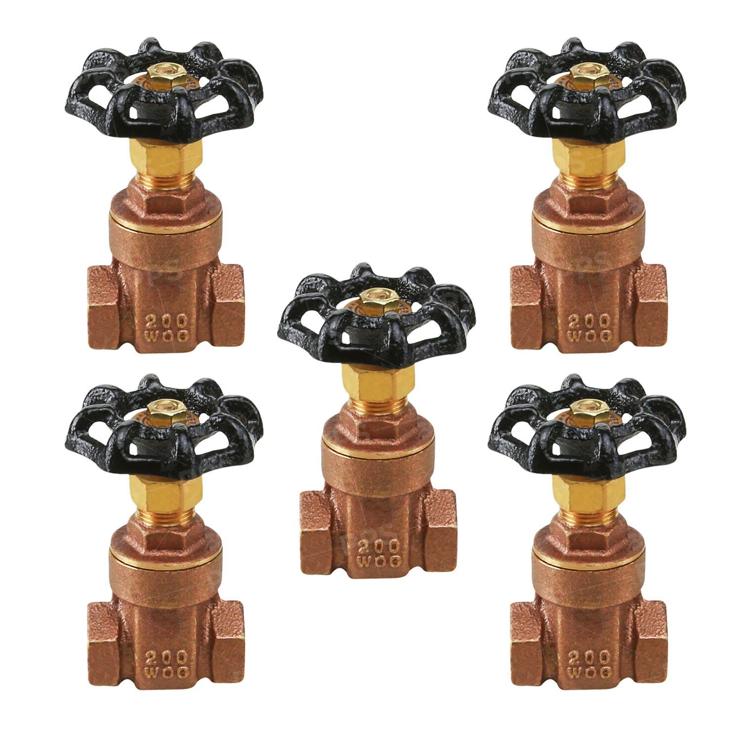 Midline Valve Gate Valve, Lead Free, FIP Connection, Cast Brass (5 PK)