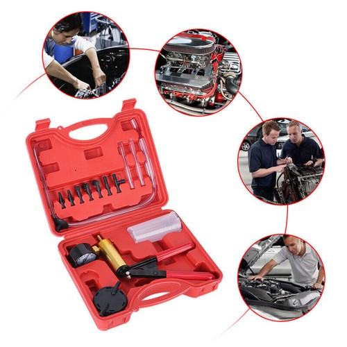 Car Hand Held Vacuum Pressure Pump Tester Brake Fluid Bleeder Bleeding Test Set - Picture 12 of 15