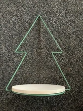 Target Bullseye Playground 2022 12” Christmas Tree Tray Wood/Metal Stand Display