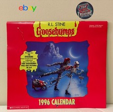 R. L. Stine Goosebumps Calendar w/ 75 Stickers  Pull Out 3D Pictures 1996
