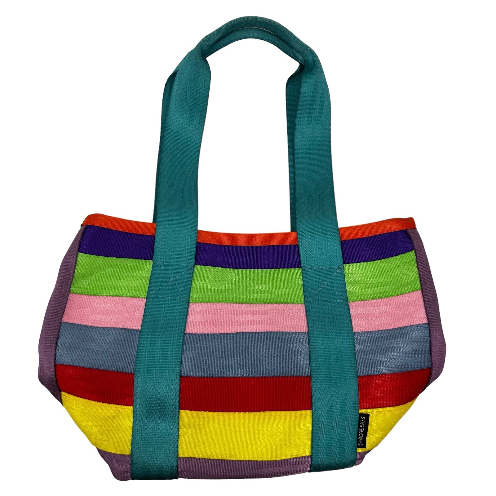 MAGGIE BAGS Made from Seatbelts Shoulder Zip Tote Bag Multicolor