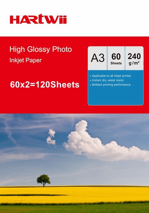 A3 High Glossy Photo Paper Inkjet Paper Printer 420x297mm 240Gsm - 120sheets
