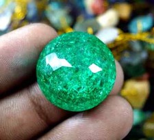Zertifiziert Natürlich Kolumbianisch 49 Karat Smaragd Rund Schliff Grün Lose