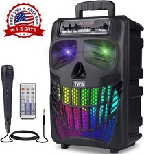 Altavoz Bluetooth Port til 50W Bajos Profundos Cableado LED Micr fono Karaoke