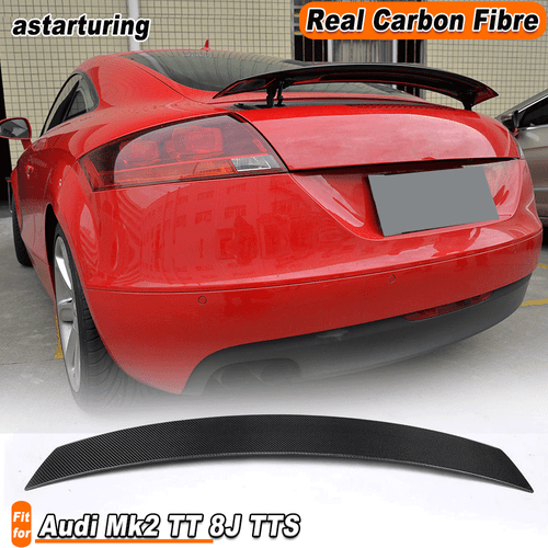 Carbon Fiber Rear Trunk Roof Lid Spoiler Wing Fit for Audi Mk2 TT 8J TTS 08-14 - Bild 1 von 10