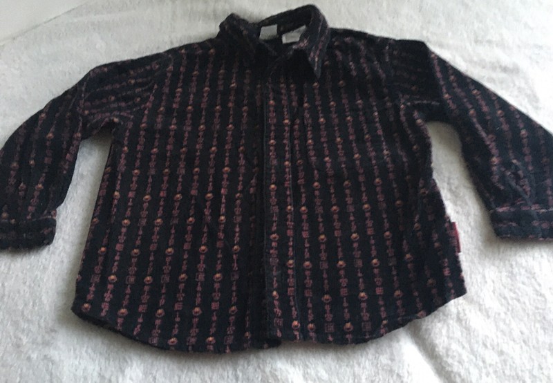 Vintage Sesame Street Elmo Corduroy Button Up Shirt Toddler 18-24 Months Jean
