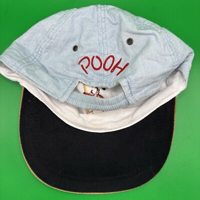 Vintage Winnie The Pooh Disney Hat Denim Look Suede Brim  display picture 2