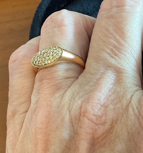 14K Multi-color Pave Diamond Ring - Picture 3 of 6