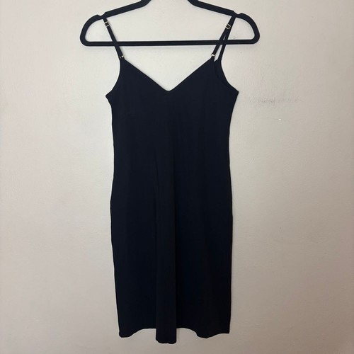 Caommando Dress Women's Small/Medium Black Slip Adjustable Strap Cami Basic - Picture 2 of 8