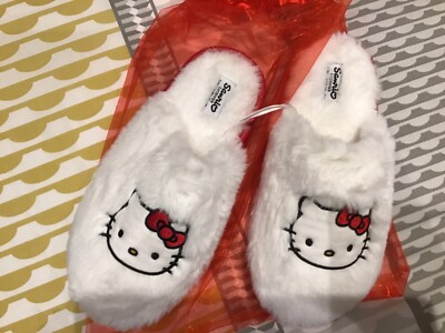 Primark Hello Kitty Fluffy Slippers Girls Pink Gabby's Dollhouse