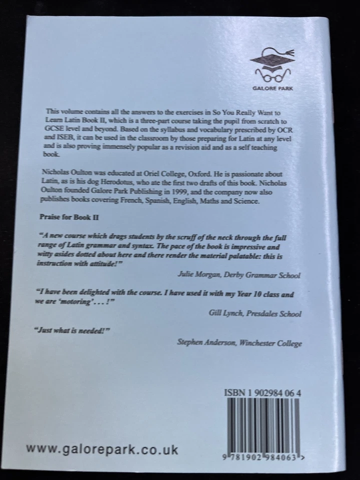 So You Really Want to Learn Latin Book II Answer B... by N.R.R. Oulton PB A2 - Image 2 of 4