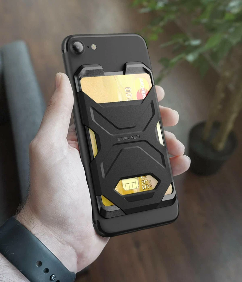 Genuine SUPCASE Smart Cell Phone Wallet Case Thin Silicone Card Holder Sticker - Image 2 of 4