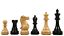 thumbnail 1 - Desert Gold Staunton Chesspieces in Ebonized Boxwood &amp; Natural Boxwood-4.0&#034; King
