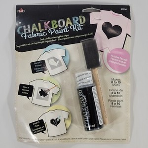 Plaid Chalkboard Fabric Paint Kit with Heart Shape Stencil Chalk it! NEW!